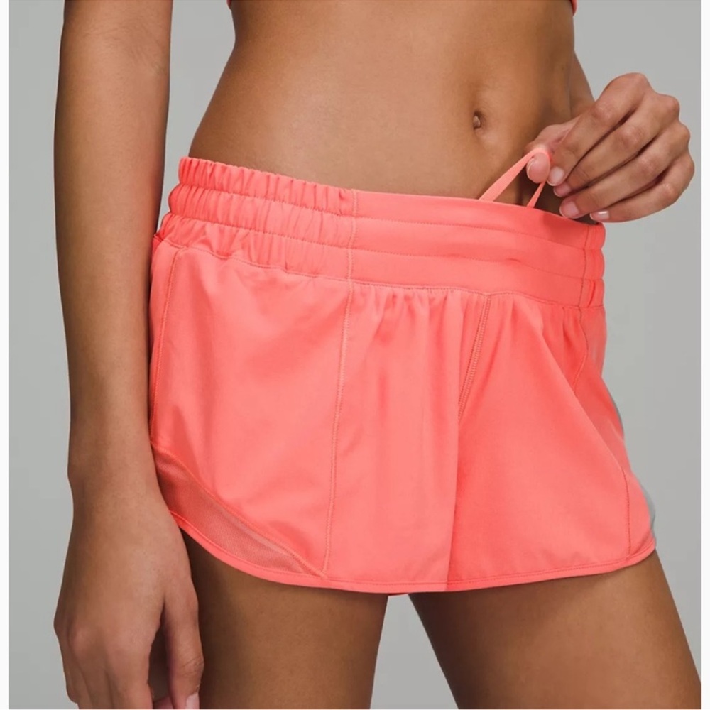 Lululemon Athletica Bright Coral Athletic Shorts